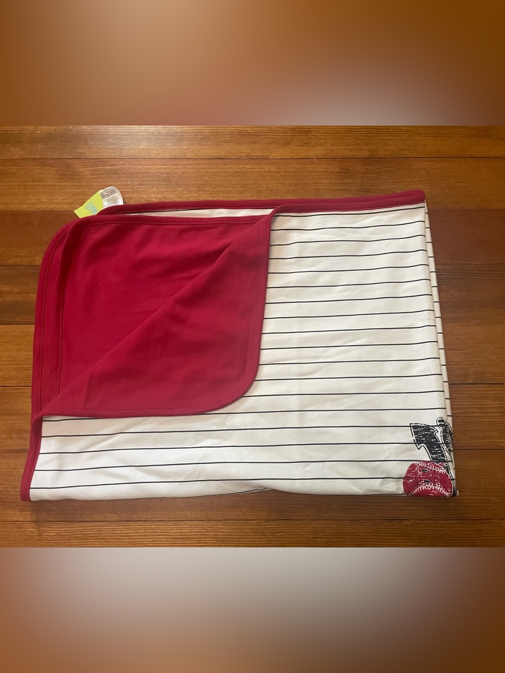 NWT Vintage Gymboree Reversible Devils 05 Striped White & Red Baby Blanket
